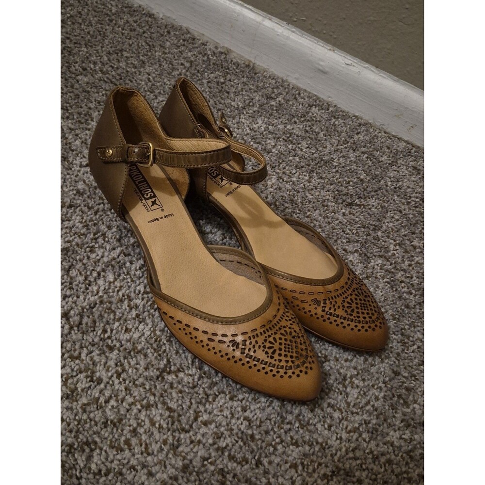 Pikolinos Elba Tan/Brown Closed Toe Ankle Strap Shoe Womens EU 42, 11